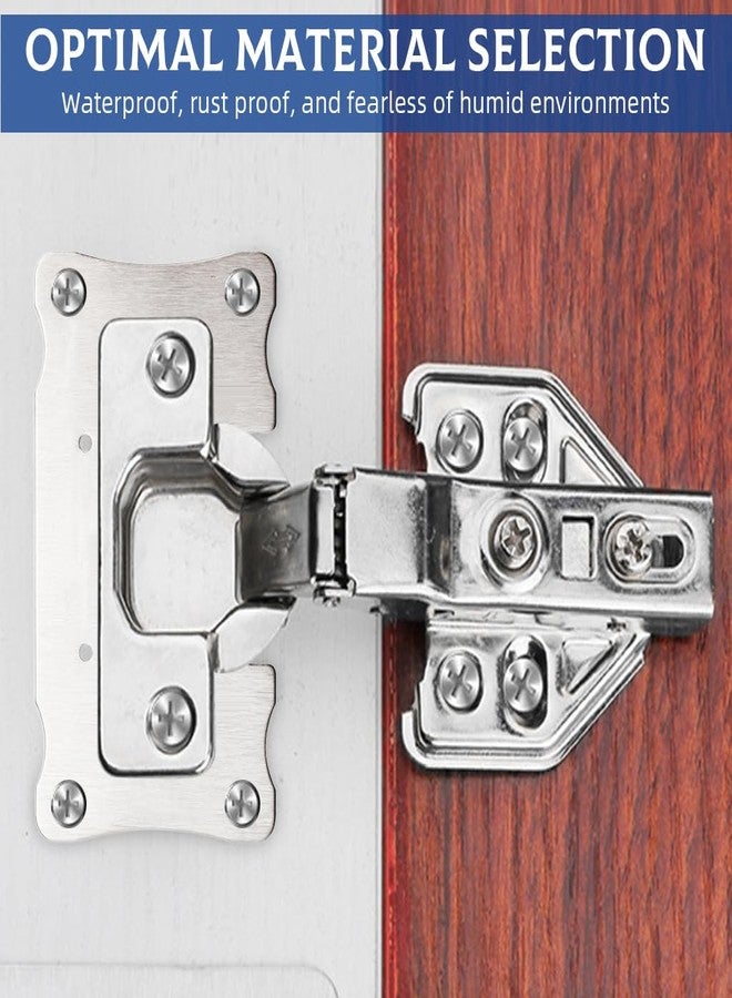 Serplex® 6Pcs Stainless Steel Hinge Plates, Cabinet Door Hinge Repair Kit with Screws- 6Pcs Metal Mounting Plate Kit Hinge Repair Plates - Image 5